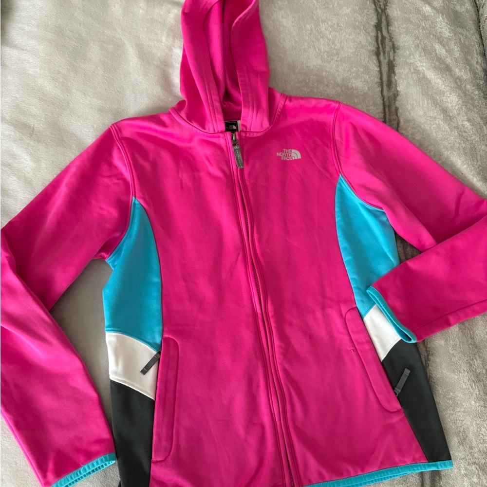 The North Face Pink and Teal Girls Jacket